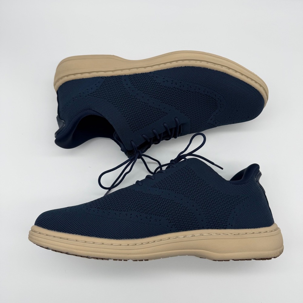 Orthofeet Rex 469 Shoes Mens 12D Medium Blue Hands Free Wingtip Knit Casual